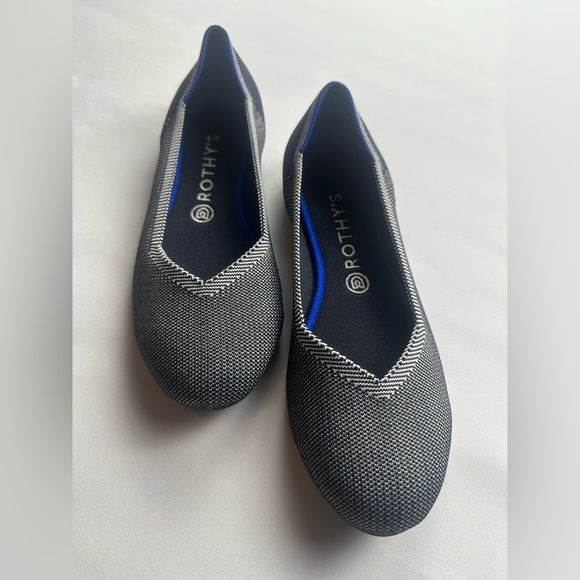 Rothy's Shoes - Rothy's Women's Gray/Navy and Blue Flats. Size 10. Mild wear.
